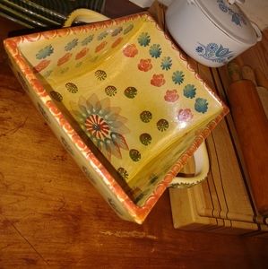 Hand painted Italy made in Italy double handled fruit bowl 🍓🍑 🫐 🍒
